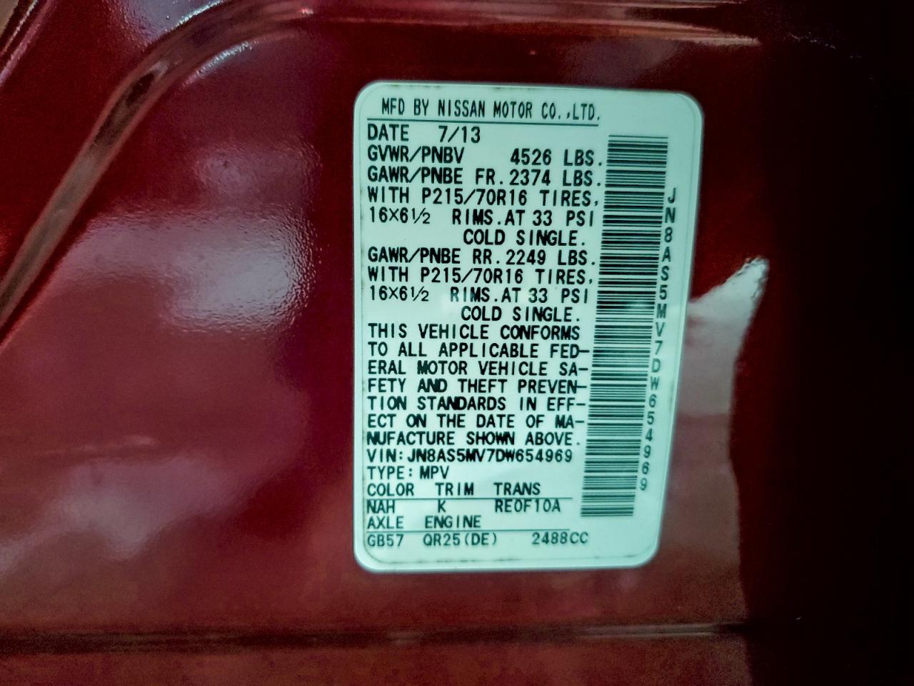 Nissan Rogue S Image 12