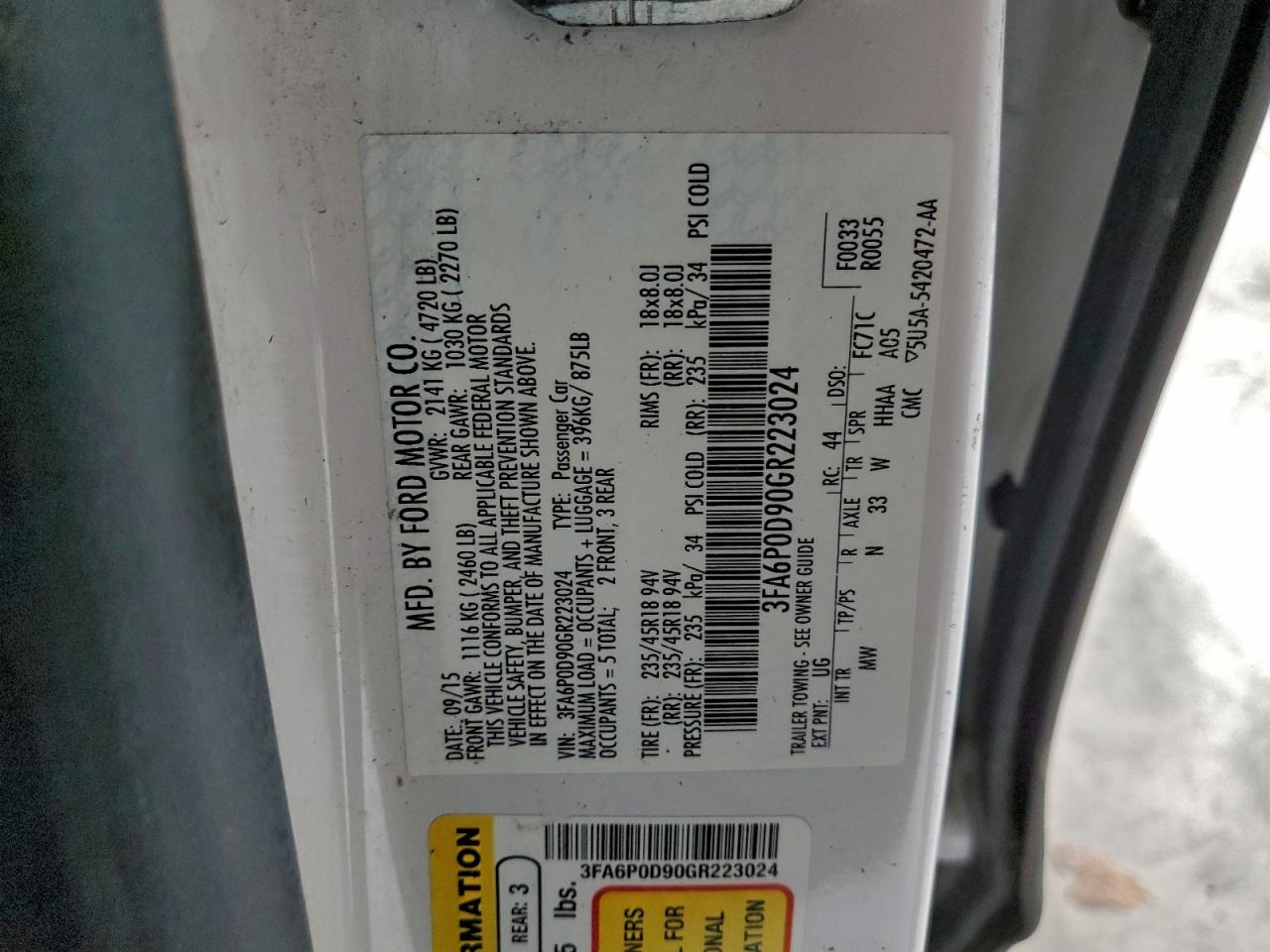 Ford Fusion Titanium Image 9